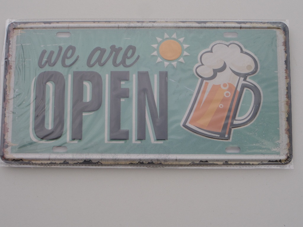 Fém dekor tábla (OPEN)